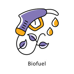 Biofuel Vector Filled Outline Style icon. Eps 10 File