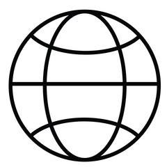 Naklejka premium Cute cartoon hand drawn vector Globe outline.