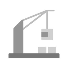 Harbor Crane icon vector image. Suitable for mobile apps, web apps and print media.