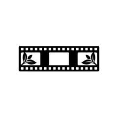 Long Strip Frame Icon Silhouette Vector Illustration