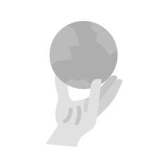 Holding Globe icon vector image. Suitable for mobile apps, web apps and print media.