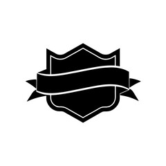 Fototapeta premium Banner with Wavy Trim Icon Silhouette Vector Illustration