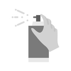 Holding Spray Bottle icon vector image. Suitable for mobile apps, web apps and print media.