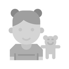 Holding Teddy Bear icon vector image. Suitable for mobile apps, web apps and print media.