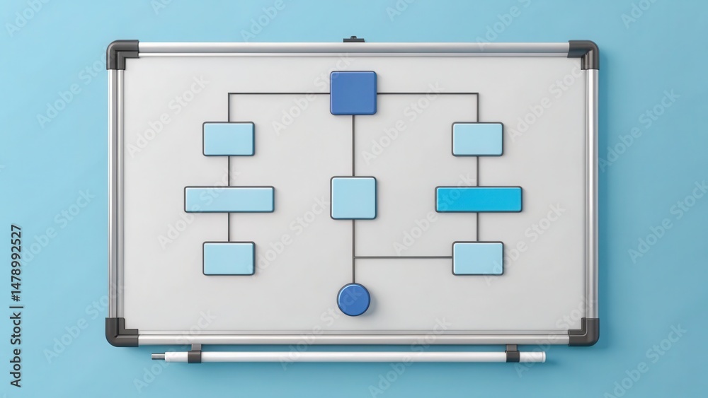 Poster Flowchart with Different Phases for Automation and Process Management