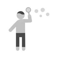 Man Making Soap Bubbles icon vector image. Suitable for mobile apps, web apps and print media.