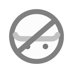 No Skating icon vector image. Suitable for mobile apps, web apps and print media.