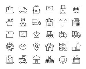 Minimalist Line Art Icons for Dropshipping and Ecommerce Brands