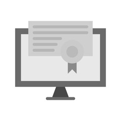 Online Certificate icon vector image. Suitable for mobile apps, web apps and print media.