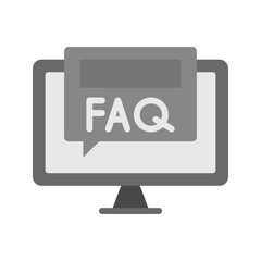 Online Questions icon vector image. Suitable for mobile apps, web apps and print media.