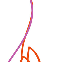 Pink orange abstract lines background 