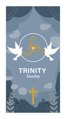 Holy Trinity Sunday Religious Vector Art Collection-03
