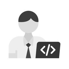 Programmer icon vector image. Suitable for mobile apps, web apps and print media.
