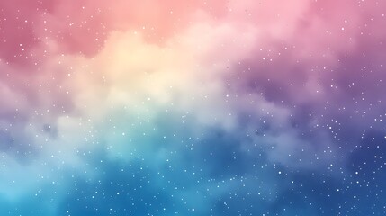 Fototapeta premium Pastel colored celestial cloudscape with twinkling stars.