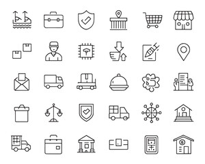 Stylish Line Art Icon Pack for Modern Dropshipping Websites