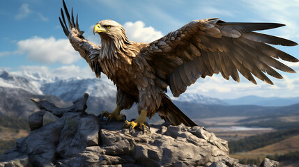 Fototapeta premium bald eagle in flight