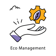 Eco Management Vector Filled Outline Style icon. Eps 10 File