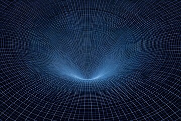 Fototapeta premium Abstract depiction of a space-time vortex.