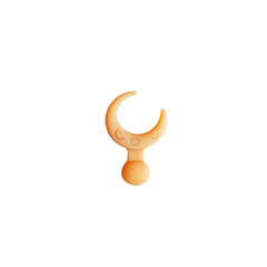 Crescent Moon Baby Teether - Sensory Toy for Infants