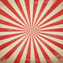 Red radial design with textured background.