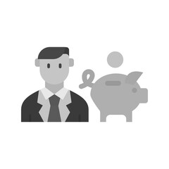 Worker Money Time icon vector image. Suitable for mobile apps, web apps and print media.