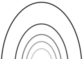 モノクロの半円ライン模様背景