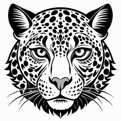 Fototapeta premium leopard head silhouette