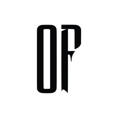 OF monogram logo design letter text name symbol monochrome logotype alphabet character simple logo