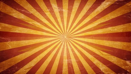 Vintage circus backdrop with radial retro stripe pattern. Circus style, retro design, entertainment, festival and event decoration