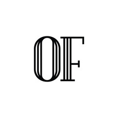 OF monogram logo design letter text name symbol monochrome logotype alphabet character simple logo