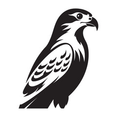 Obraz premium Falcon minimalist silhouette design vector art