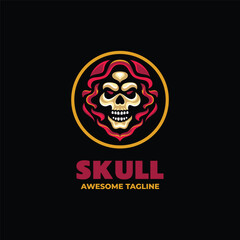 Skull Mascot Logo Design Template