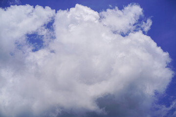 sky and white clouds. Beautiful blue sky clouds for background. Blue Sky with Fluffy White Clouds on a Sunny Summer Day.