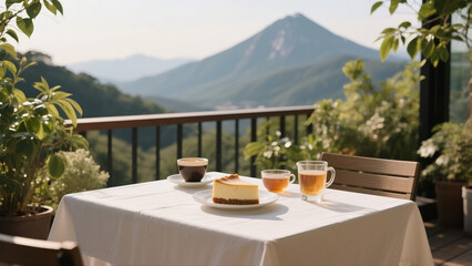  바스크치즈케이크와 커피