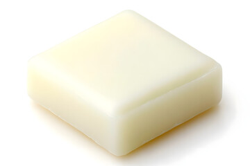 Creamy white cube dessert food