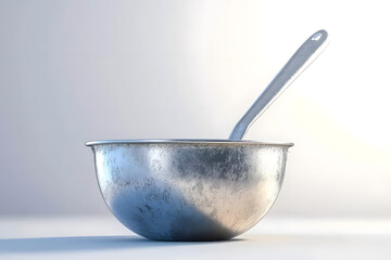 Creamy yogurt bowl spoon minimalist food