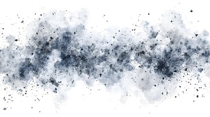 Obraz premium Abstract watercolor effect, monochrome color palette, horizontal design.