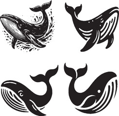 Obraz premium Majestic Whale - Giant Marine Mammal of the Ocean with Grace and Power