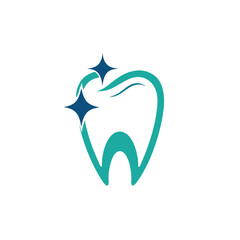 Dental Care and Sparkling Smile Tooth Logo