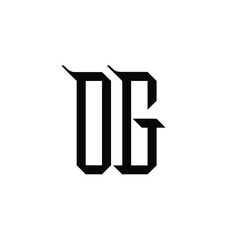 OG monogram logo design letter text name symbol monochrome logotype alphabet character simple logo