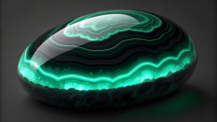 onyx stone with Blue and Black circle