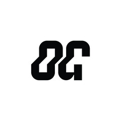 OG monogram logo design letter text name symbol monochrome logotype alphabet character simple logo