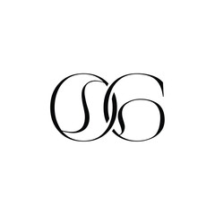 OG monogram logo design letter text name symbol monochrome logotype alphabet character simple logo