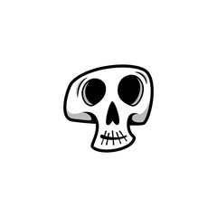 Unique skull illustration featuring bold lines and simple design suitable for various creative projects