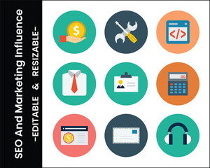 Business And Finance Icon Set Vector Illustration Website And Graphic Design Elements
