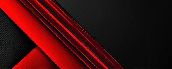 Abstract design with vibrant red and dark gray hues.