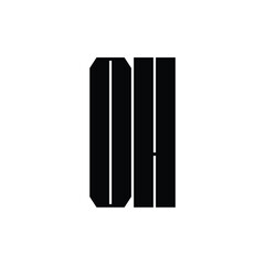 OH monogram logo design letter text name symbol monochrome logotype alphabet character simple logo