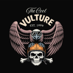 Vulture Skull Helmet Rider Emblem