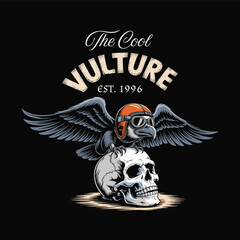 Vulture Skull Helmet Rider Emblem