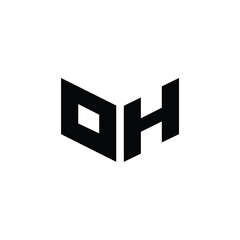 OH monogram logo design letter text name symbol monochrome logotype alphabet character simple logo